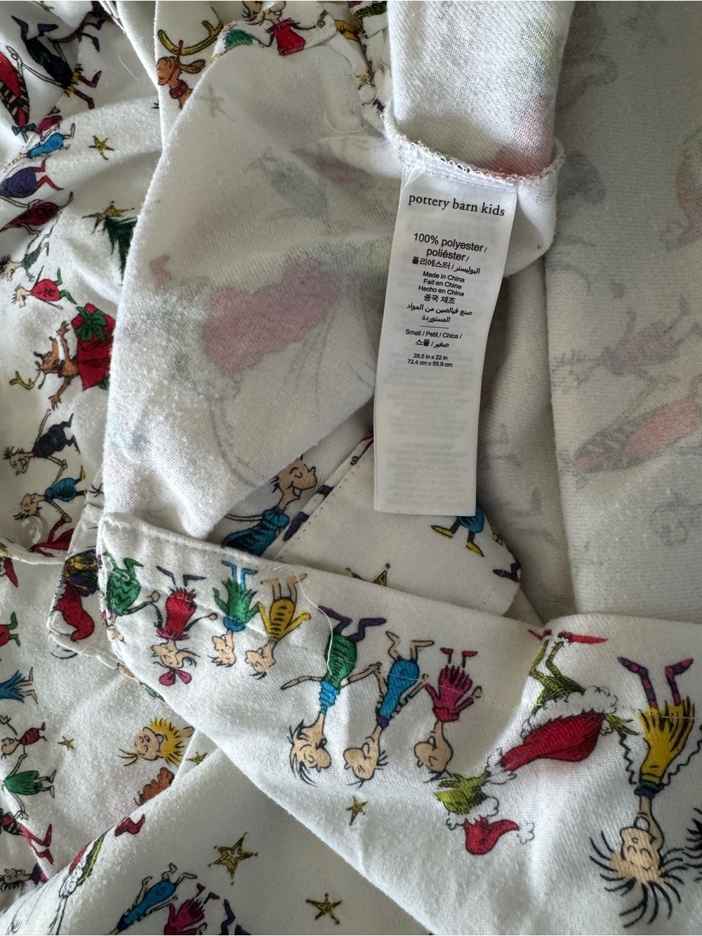 Pottery Barn Kids Dr. Seuss The Grinch Adult Flannel Pajama Set Size S Unisex - Picture 10 of 15